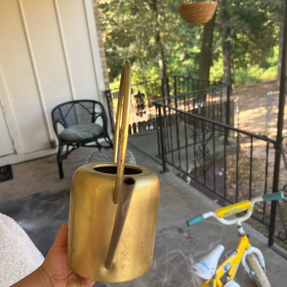 MCM mid century inspired copper tin watering can - Picture 9 of 11